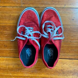 Vans Red Glitter Sneakers GUC Women’s 9.5